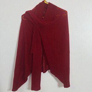 Vintage Dana Buchman Mohair wool sleeved shawl  Red XS/S